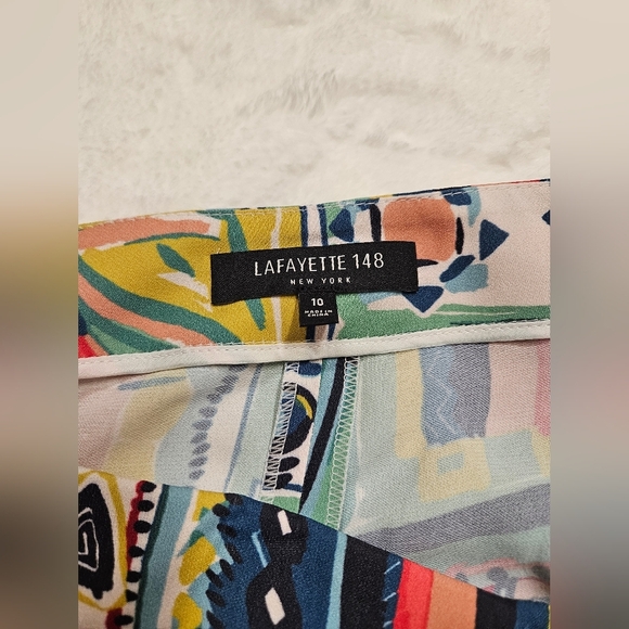 Lafayette 148 Palazzo Patchwork Size 10 - Picture 8 of 10